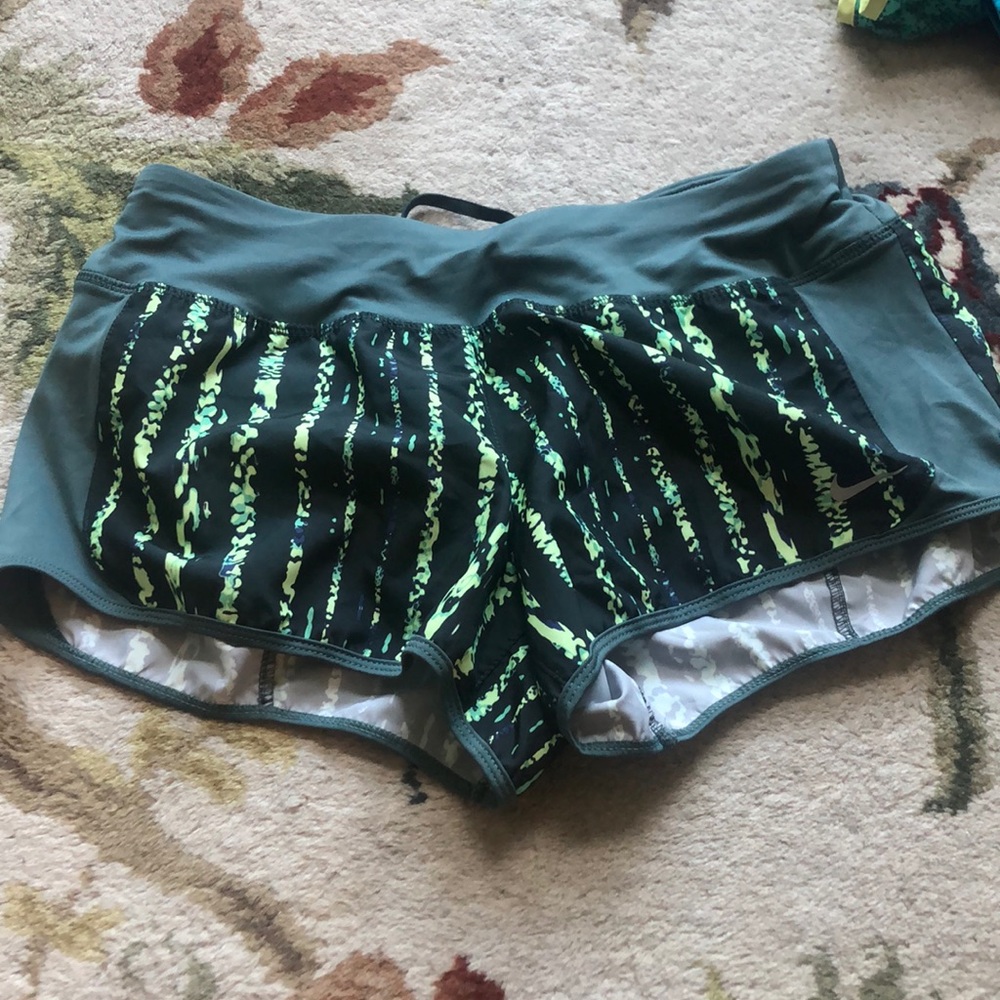 Nike Green Gray Tie Dye Athletic Shorts Size Medium